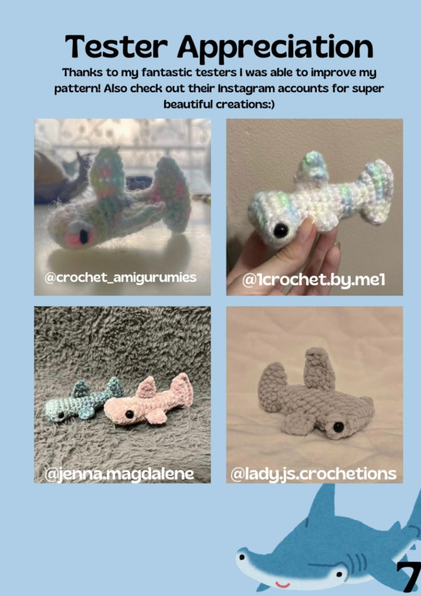 Harry the Hammerhead shark Crochet Pattern