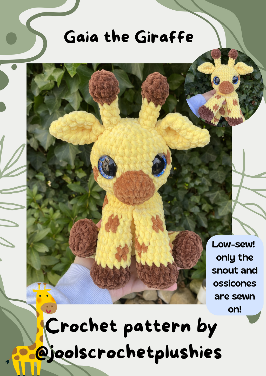 Safari Bundle: Gaia the Giraffe, Zazu the Zebra, Leovar the Lion and Liora the Lioness (Digital Pattern)