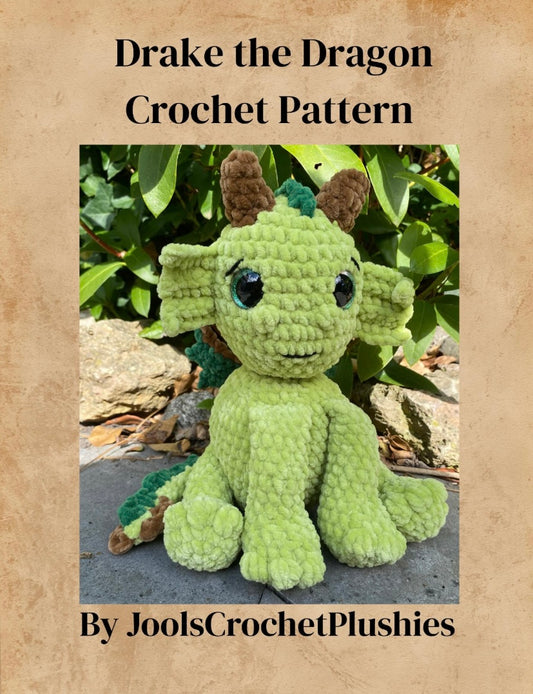 Drake the Dragon Crochet Pattern (Digital pattern)