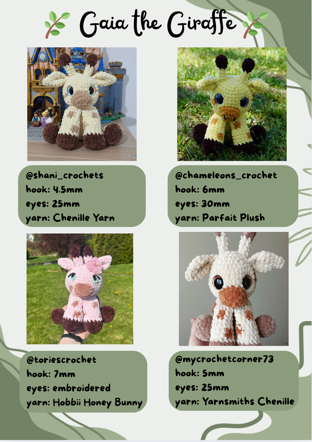 Gaia the Giraffe (Digital Pattern)
