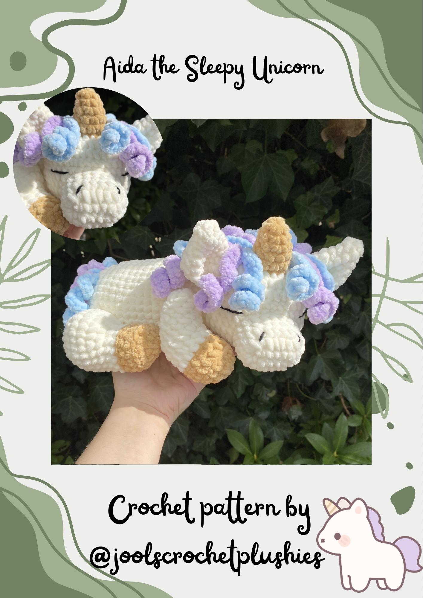 Aida the Sleepy Unicorn (Digital Pattern)