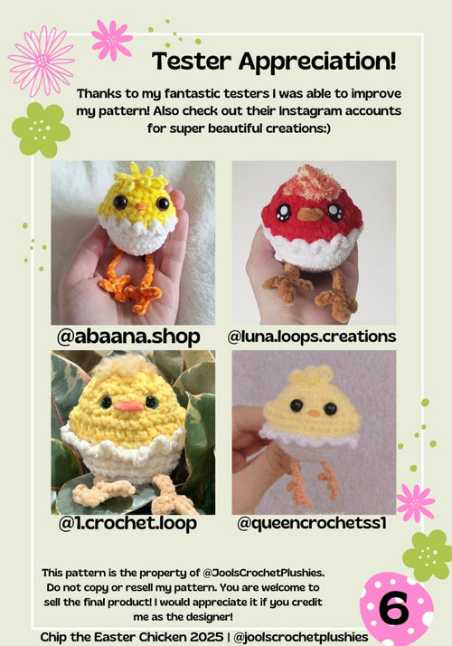Chip the Easter Chicken Crochet Pattern LOW-SEW (Digital Pattern)