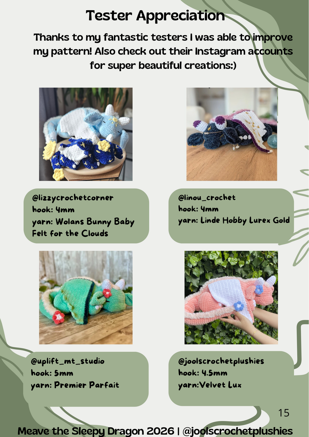 Dragon Bundle: Maeve the Sleepy Dragon and Maisie the Sleepy Dragon (Digital Patterns)