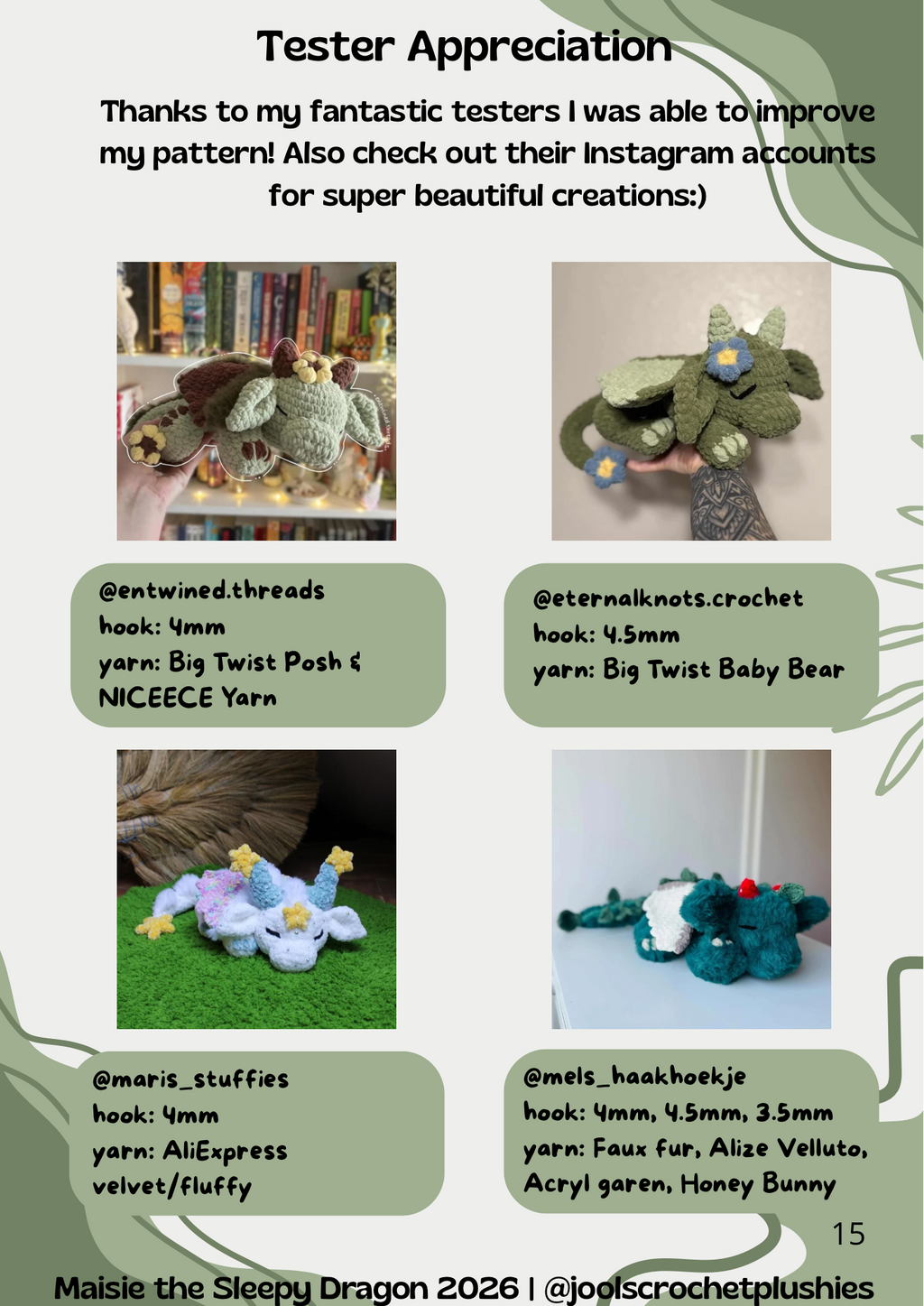 Dragon Bundle: Maeve the Sleepy Dragon and Maisie the Sleepy Dragon (Digital Patterns)