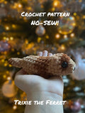 Trixie the Ferret NO-SEW Crochet Pattern (Digital Pattern)
