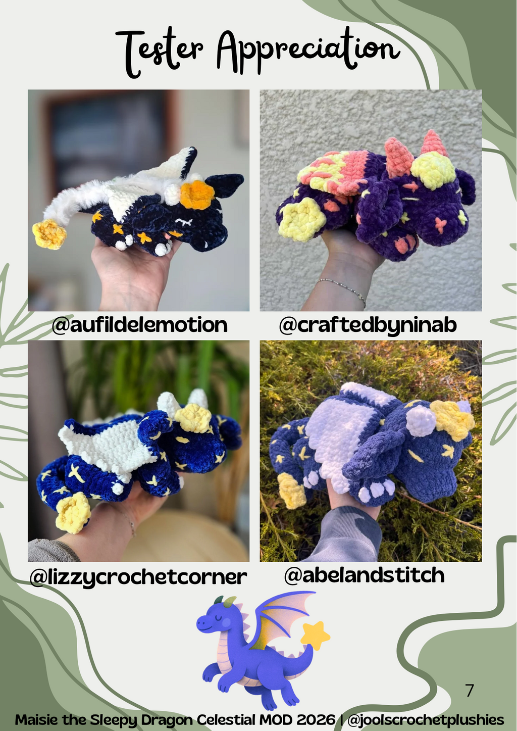 Maisie the Sleepy Dragon Celestial MOD (Digital Pattern)