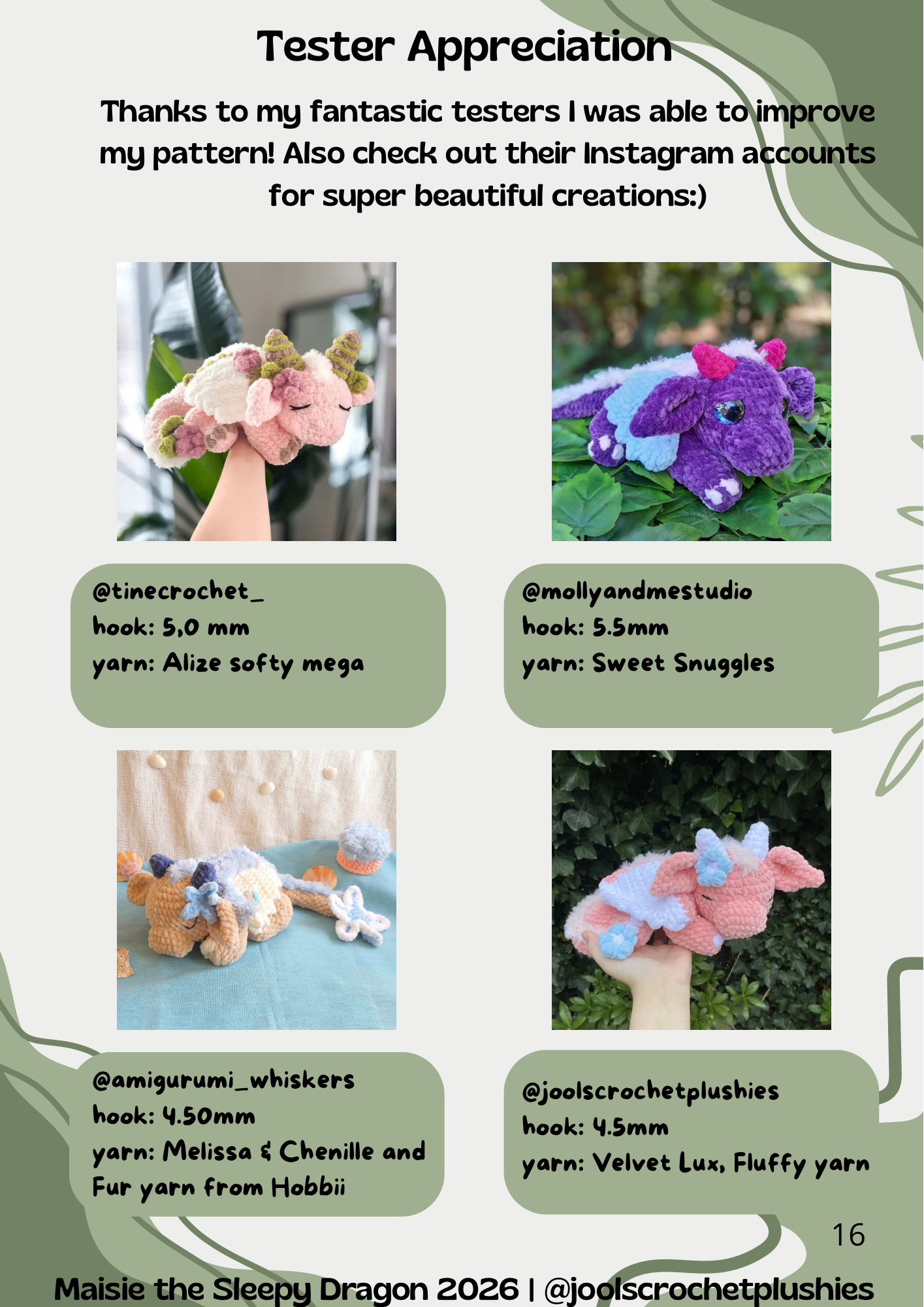 Dragon Bundle: Maeve the Sleepy Dragon and Maisie the Sleepy Dragon (Digital Patterns)