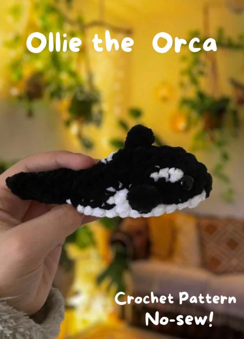 Ollie the Orca NO-SEW Crochet Pattern (Digital Pattern)