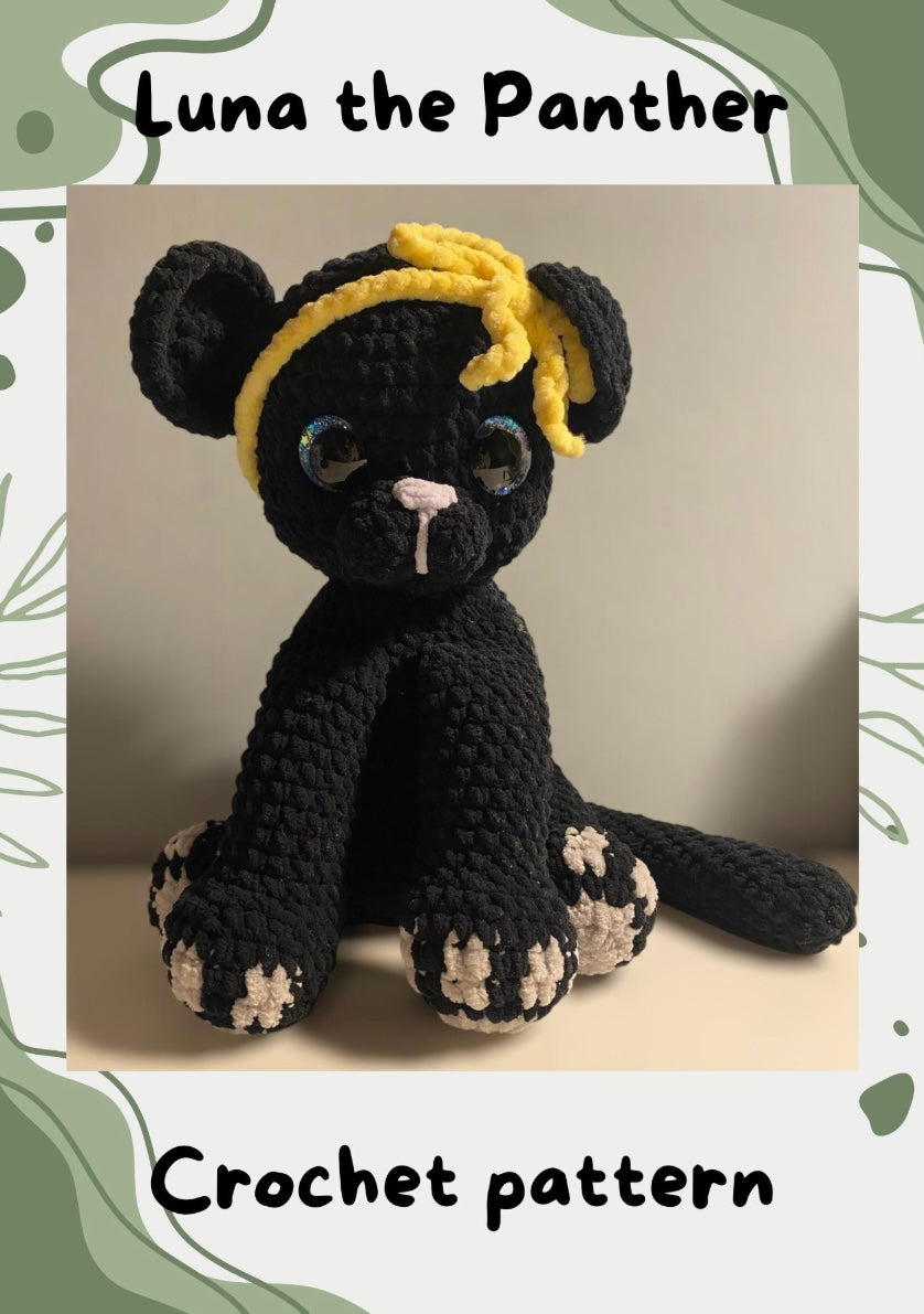 Panther bundle: Luna and Jada Crochet Pattern (Digital Pattern)