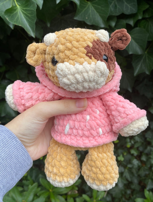 Cow with Hoodie Plushie