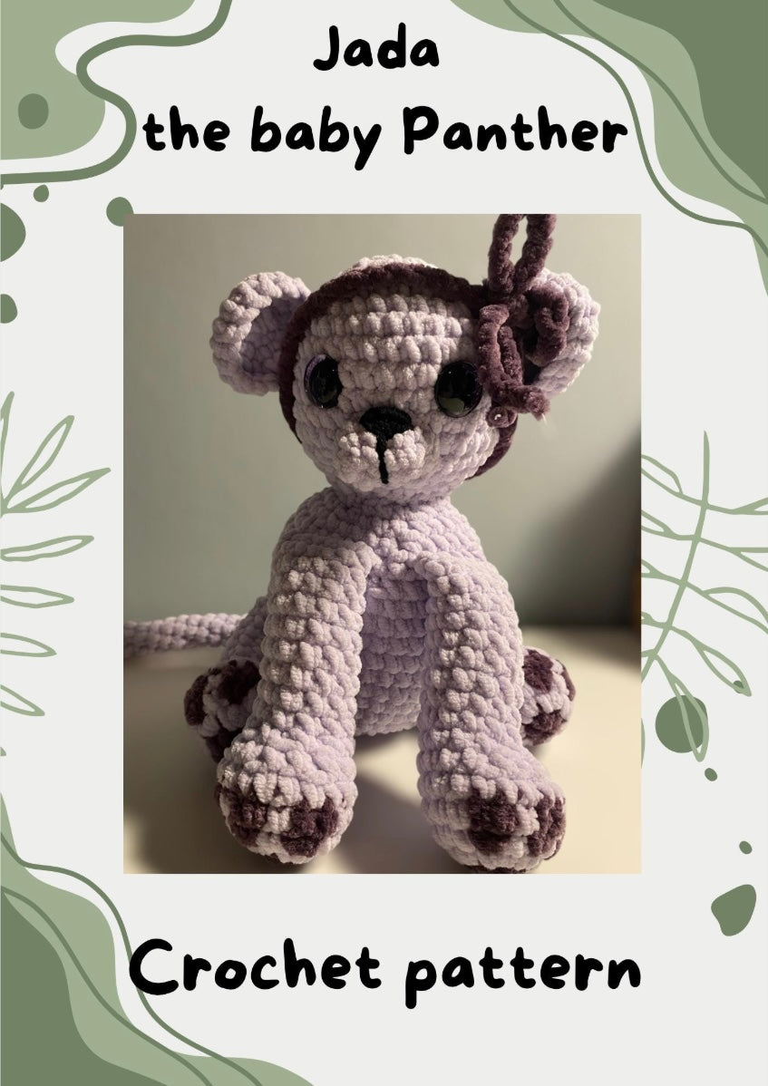 Jada the baby Panther Crochet Pattern (Digital Pattern)