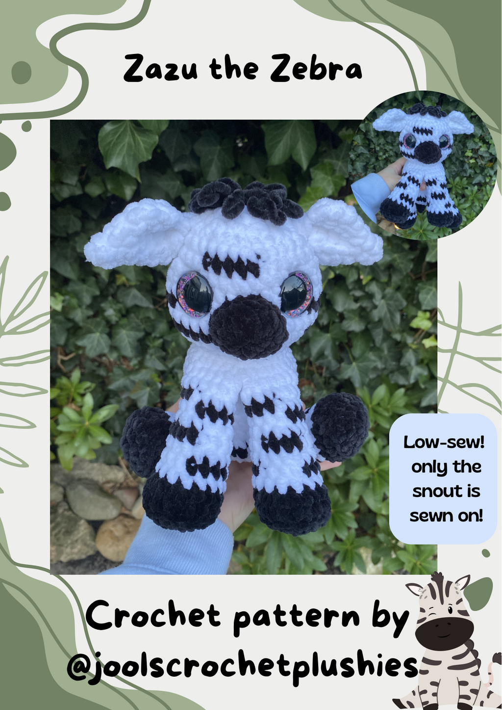 Safari Bundle: Gaia the Giraffe, Zazu the Zebra, Leovar the Lion and Liora the Lioness (Digital Pattern)