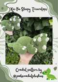 Kai the Sleepy Triceratops (Digital Pattern)