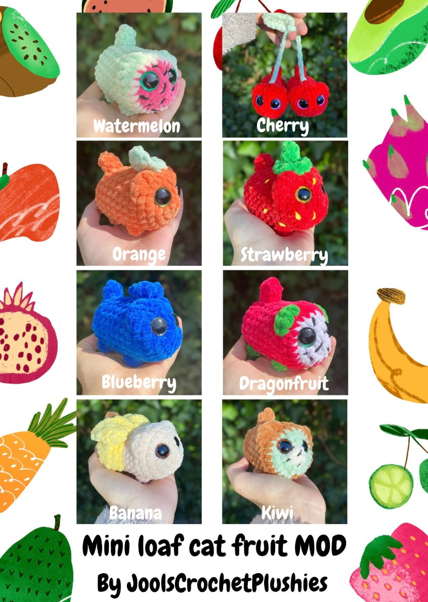 Mini Loaf Cats fruit MOD (Digital Pattern)