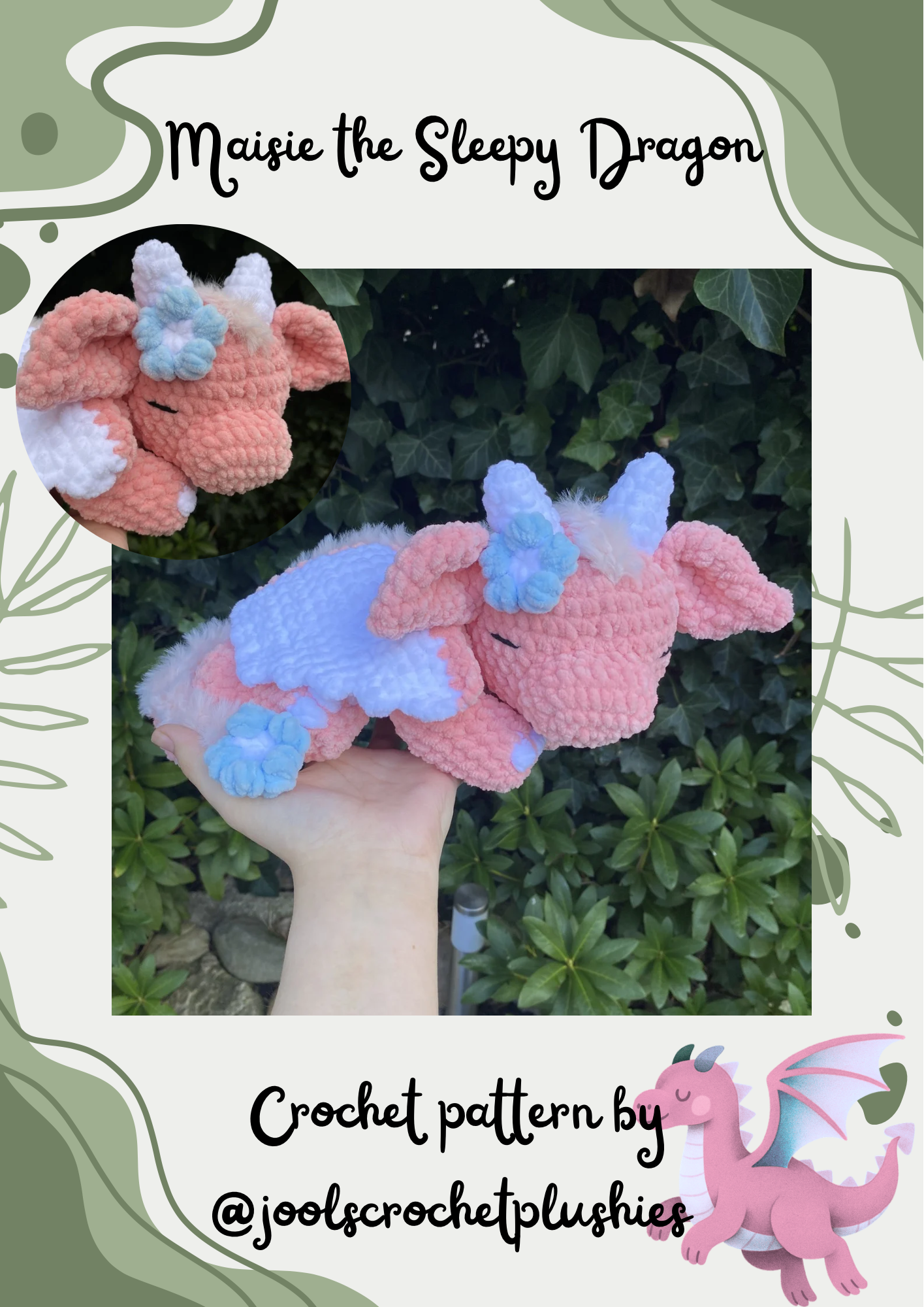 Maisie the Sleepy Dragon (Digital Pattern)