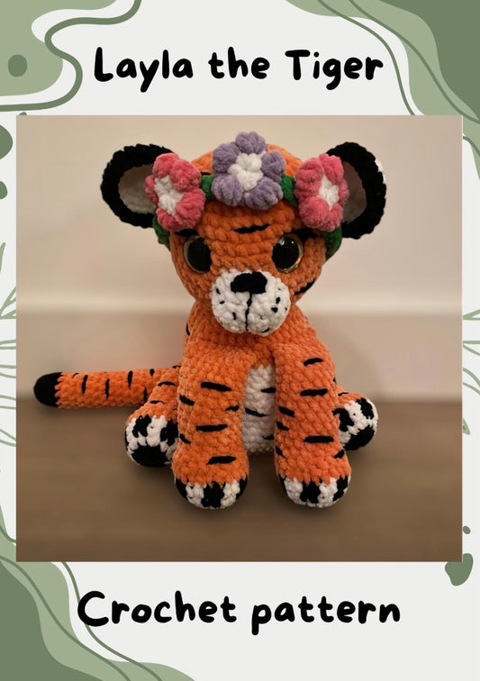 Layla the Tiger Crochet Pattern (Digital pattern)